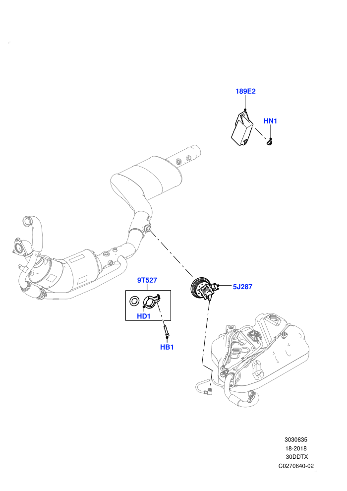 Exhaust Fluid Injection System (3.0 V6 Diesel,With Diesel Exh Fluid Emission Tank)(Injector and Control Unit,Solihull Plant Build)((V)FROMHA000001)
