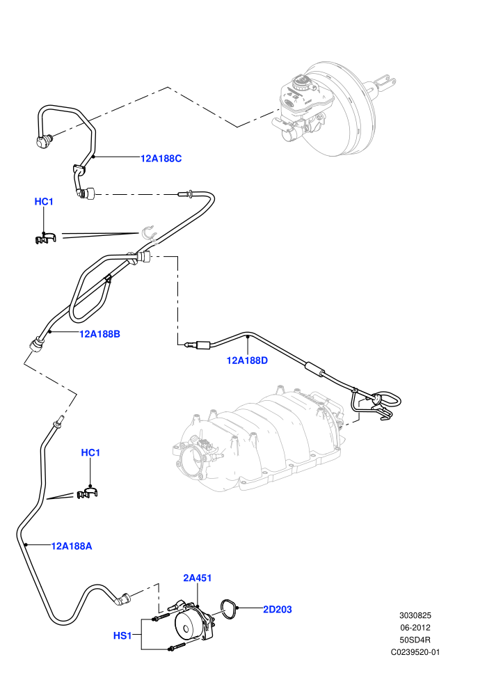 Vacuum Control And Air Injection (5.0L OHC SGDI NA V8 Petrol - AJ133,RHD)((V)TOGA999999)