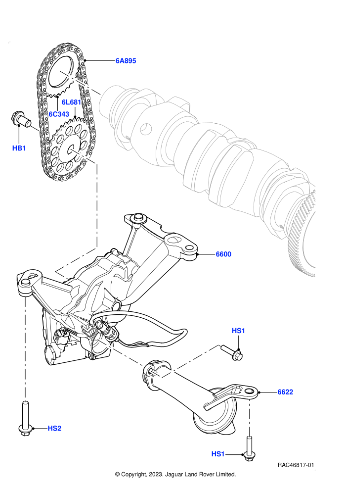 Oil Pump (2.0L AJ20P4 Petrol E100 PTA,Itatiaia (Brazil))