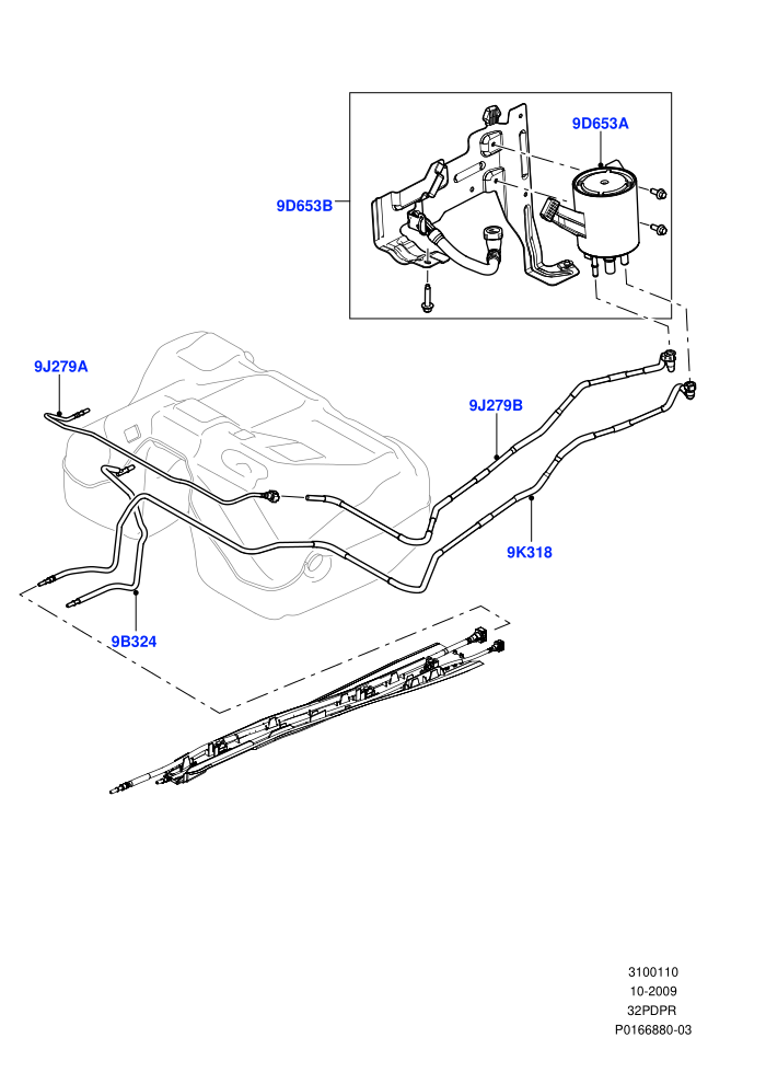 Fuel Lines (3.2L DOHC MPI Petrol I6)(Rear)