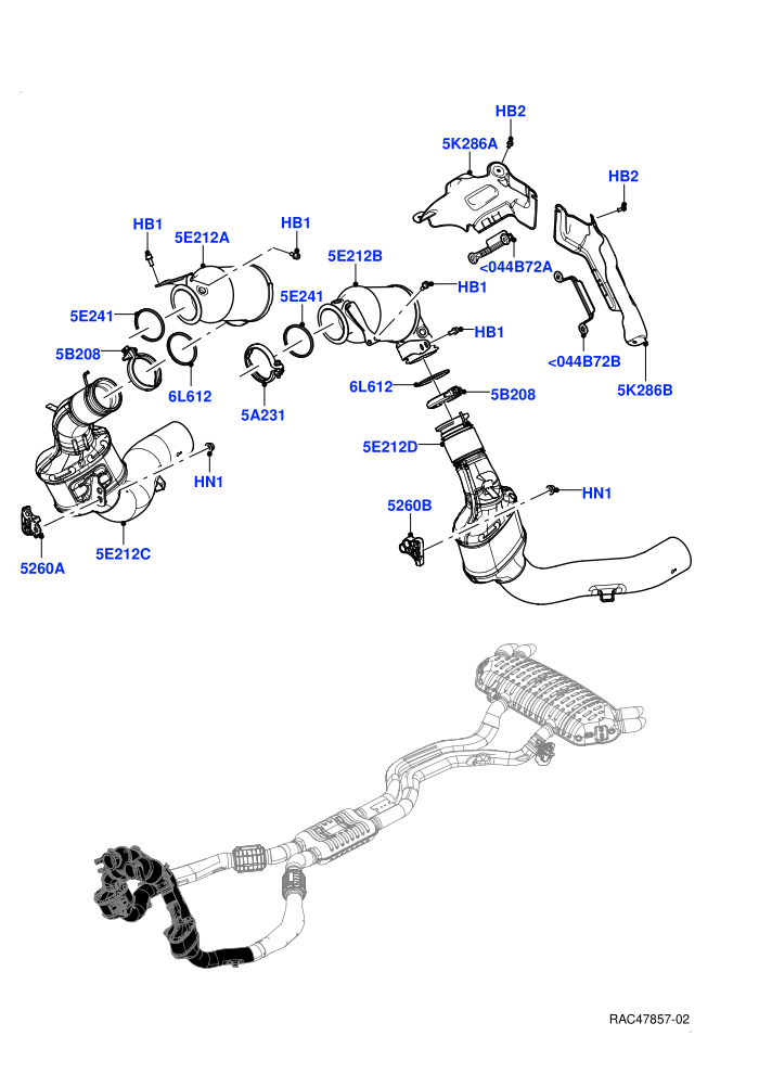 Front Exhaust System