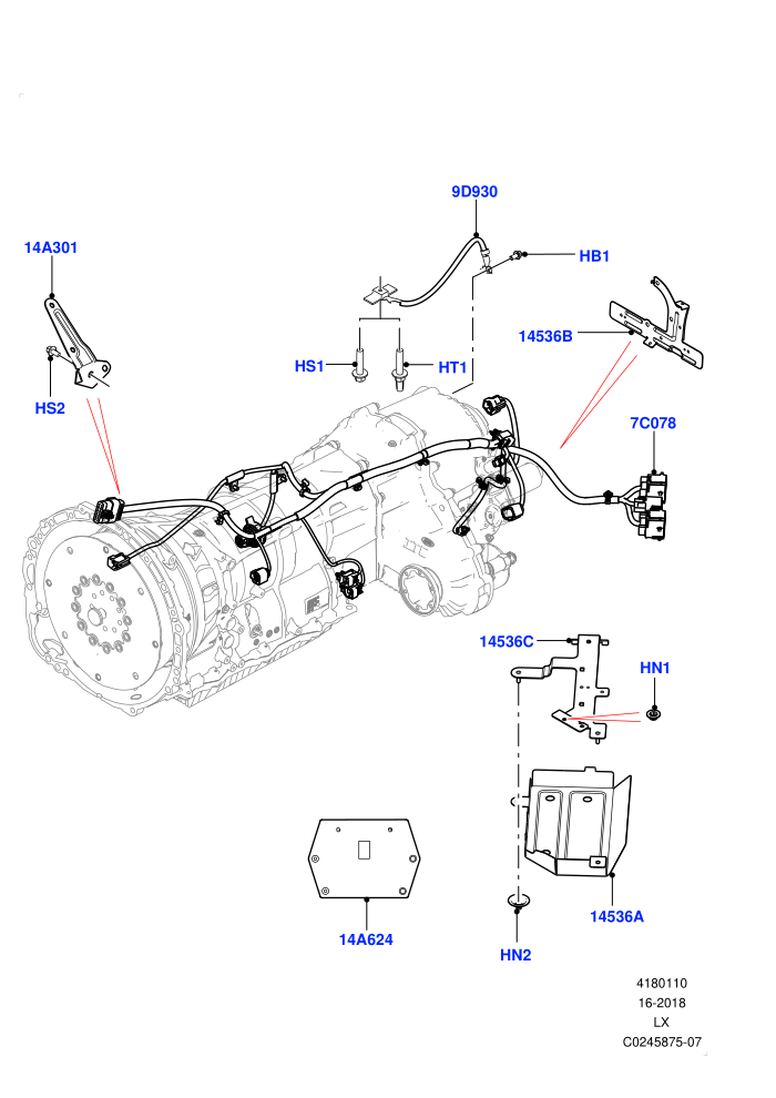Electrical Wiring - Engine And Dash (Transmission)((V)TOFA999999)