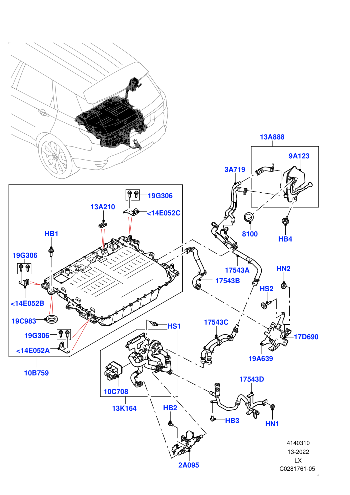 Hybrid Electrical Modules (2.0L AJ200P Hi PHEV)(PHEV Battery And Cooling, Rear Section)((V)FROMJA000001)