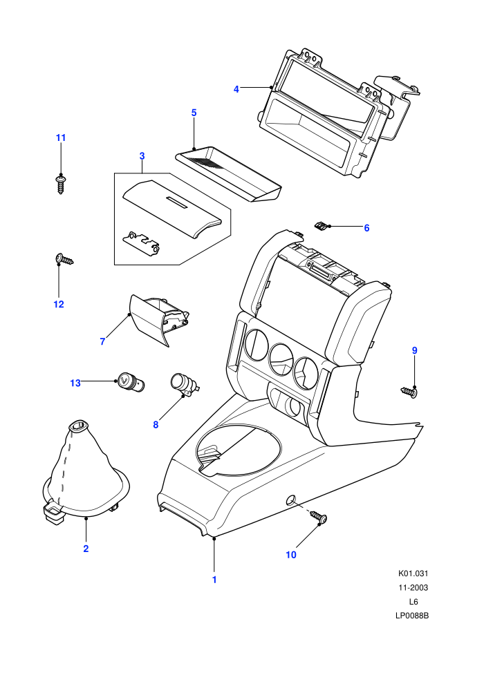 Centre Console Assembly (Manual Transmission)((V)FROM4A000001)