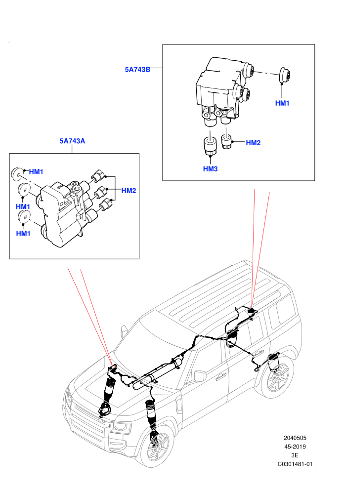 Air Suspension Compressor And Lines (Suspension Electronic Air W/Ki,With Four Corner Air Suspension)(Valve Assembly)