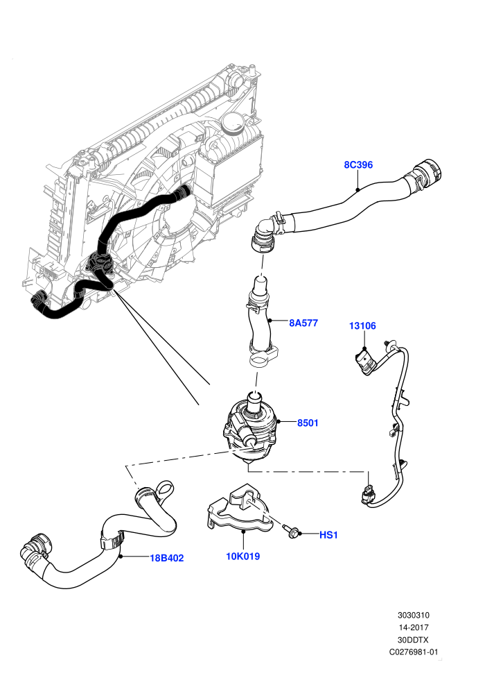 Water Pump (3.0 V6 D Gen2 Twin Turbo)(Auxiliary Unit)