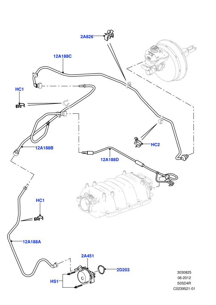 Vacuum Control And Air Injection (5.0L OHC SGDI NA V8 Petrol - AJ133,LHD)((V)TOGA999999)