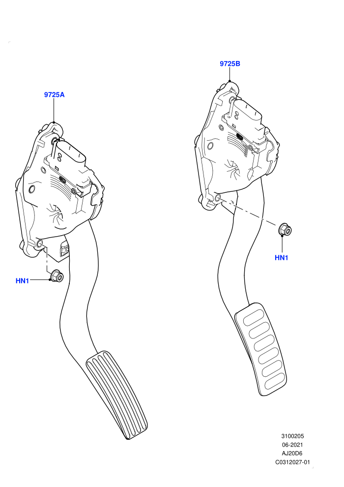 Accelerator/Injection Pump Controls (3.0L AJ20D6 Diesel High,Nitra (Slovakia))