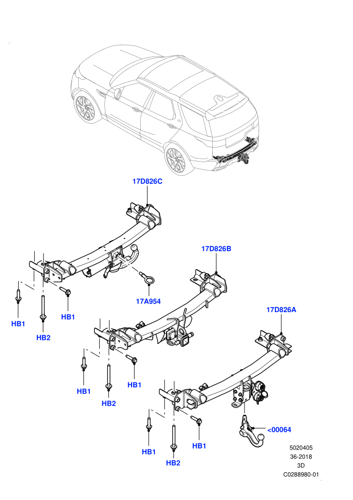 Tow Bar (Tow Hitch - Detatchable,Tow Hitch - Electric Deployable,Tow Hitch Elec Deployable Swan Neck,Tow Hitch Man Detachable Swan Neck,Tow Hitch Receiver 12 Pin Elec,Tow Hitch Receiver NAS)(Nitra Plant Build)((V)FROMK2000001)
