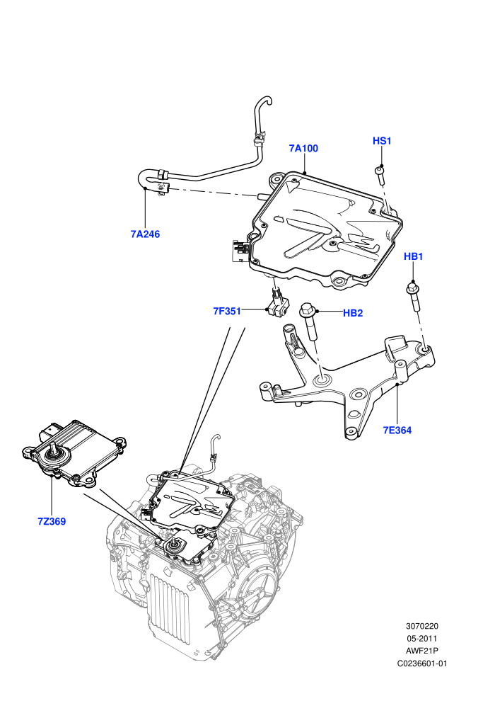 Transmission Modules And Sensors (6 Speed Auto AWF21 AWD)