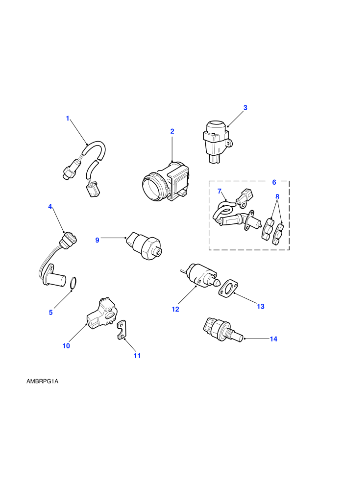 Sensors (4.0L V8 L/R EFI Petrol)