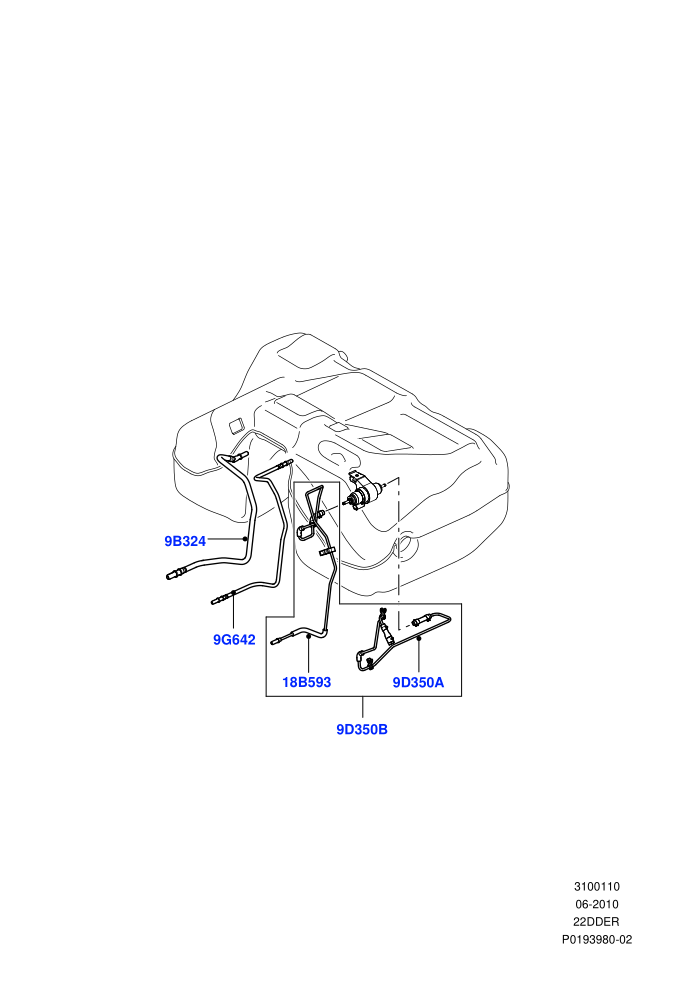 Fuel Lines (2.2L CR DI 16V Diesel,2.2L DOHC EFI TC DW12)(Rear)