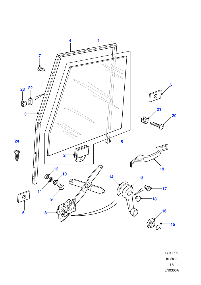 Front Door Glass And Regulator ((V)FROM7A000001)