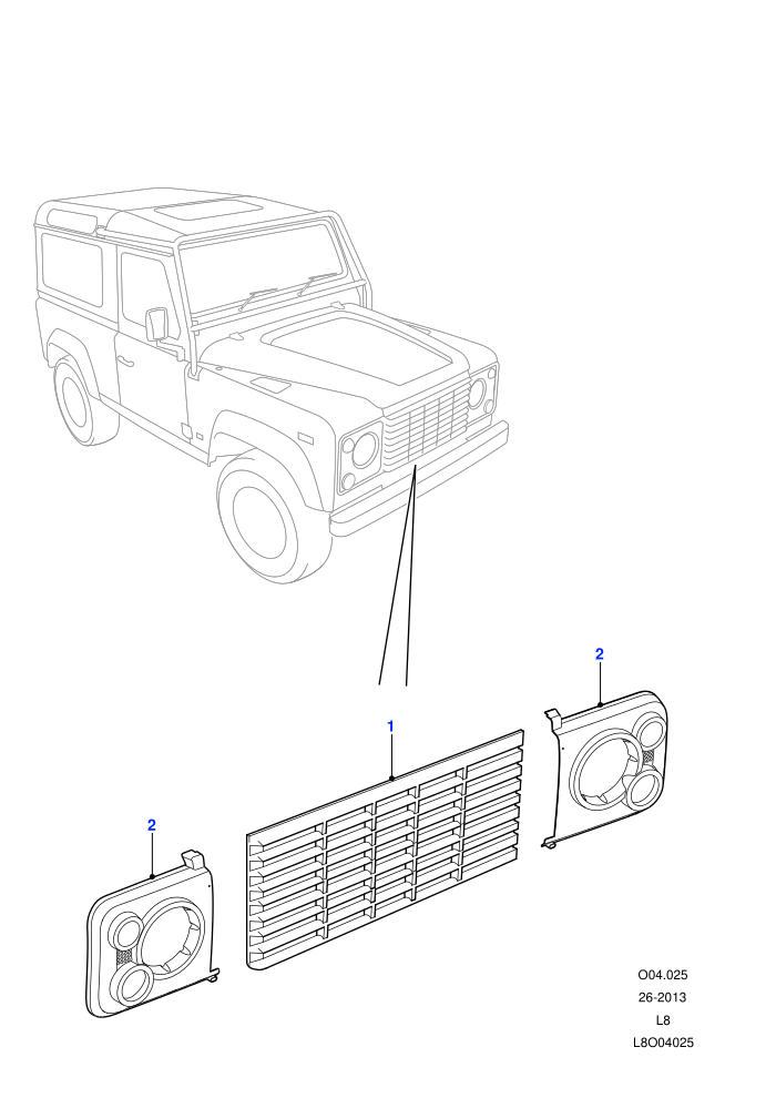 Headlamp Surrounds And Grille