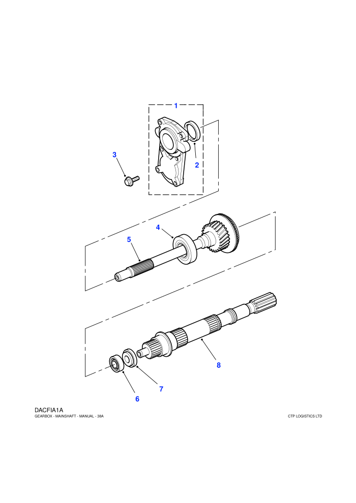 Mainshaft (5 Speed Manual Transmission,Manual Transmission)