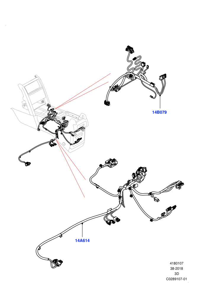 Center Console Harness (Nitra Plant Build)((V)FROMK2000001)