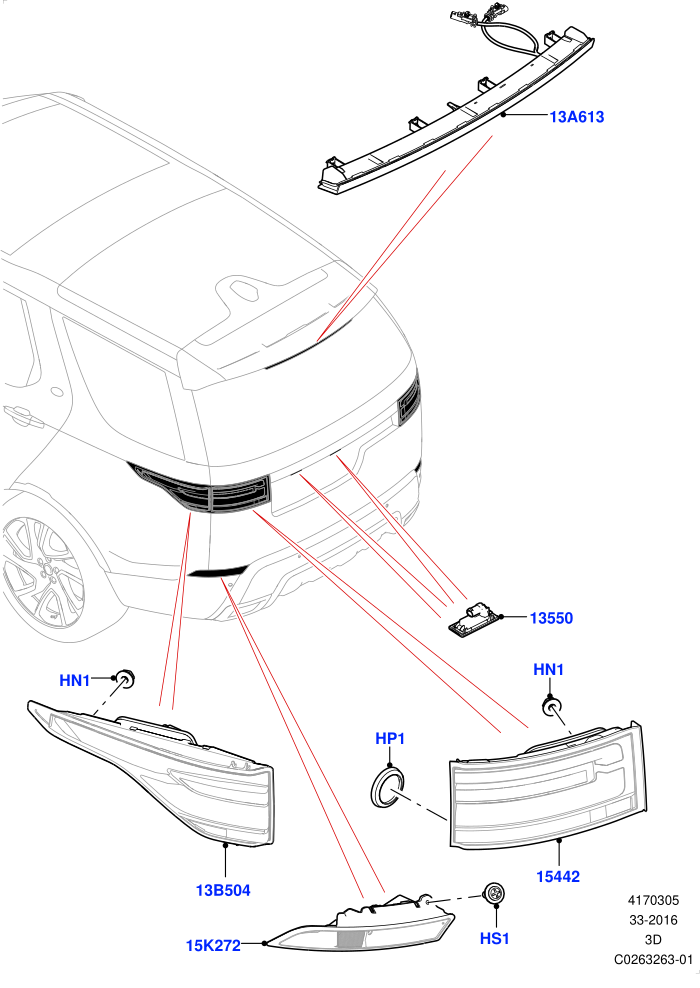 Rear Lamps (Solihull Plant Build)((V)FROMHA000001)