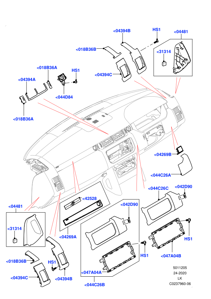 Instrument Panel (Centre,External)