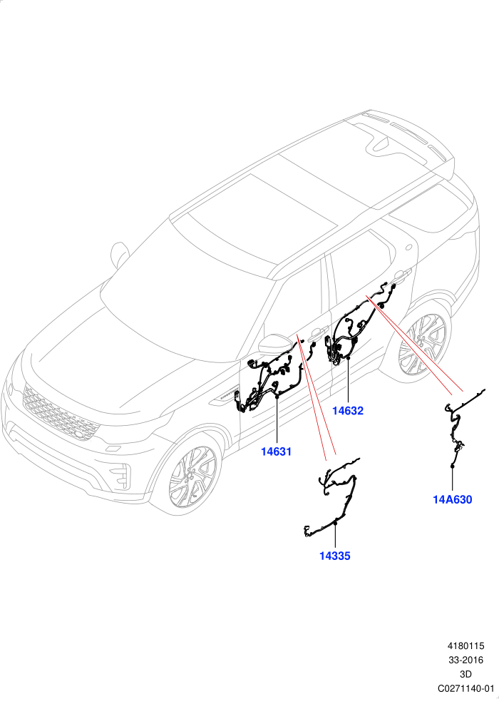 Electrical Wiring - Body And Rear (Front And Rear Doors,Solihull Plant Build)((V)TOHA999999 (V)FROMHA000001)