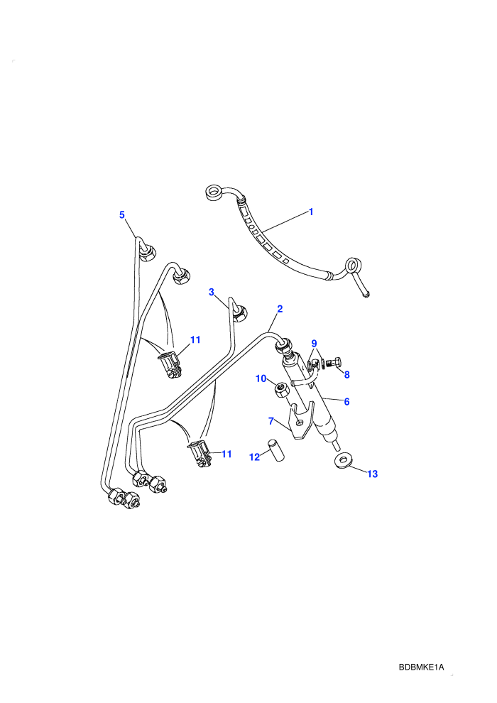 Injectors & Pipes (2.5L 200 Tdi,5 Speed Manual Transmission,Less Catalyst)