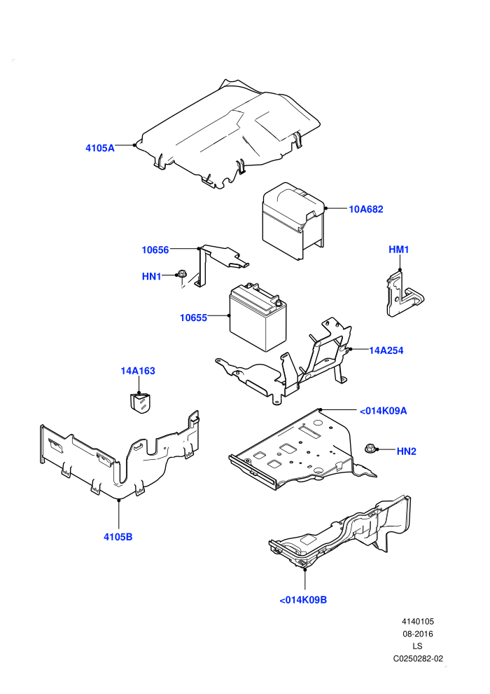 Battery And Mountings (RHD)(RH)((V)FROMEA000001)