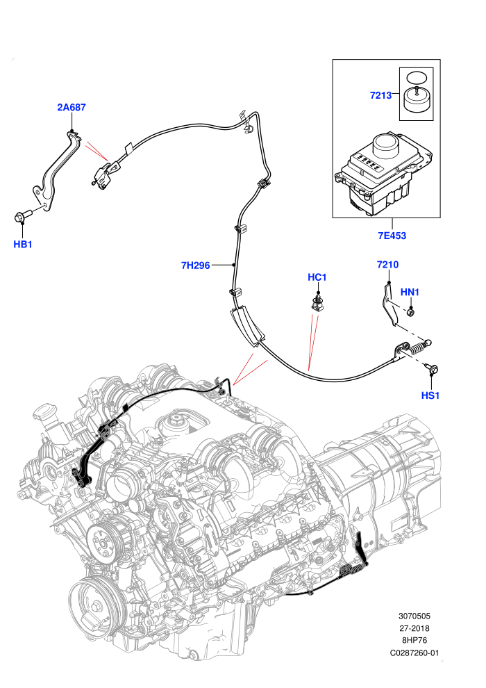 Gear Change-Automatic Transmission (4.4L DOHC DITC V8 Diesel,8 Speed Auto Trans ZF 8HP76)((V)FROMKA000001)