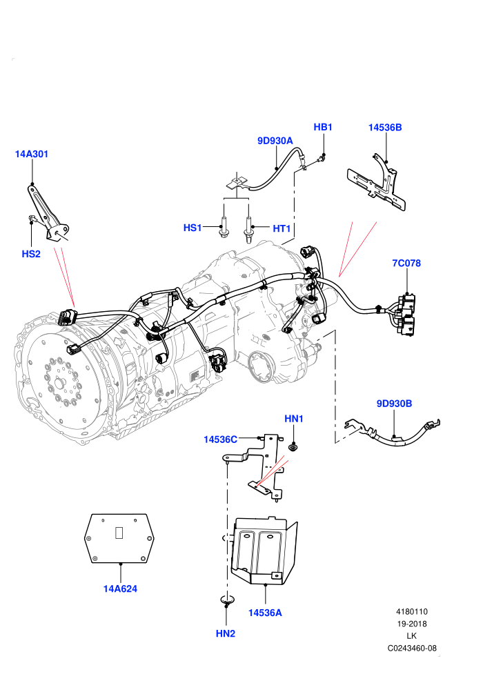 Electrical Wiring - Engine And Dash (Transmission)