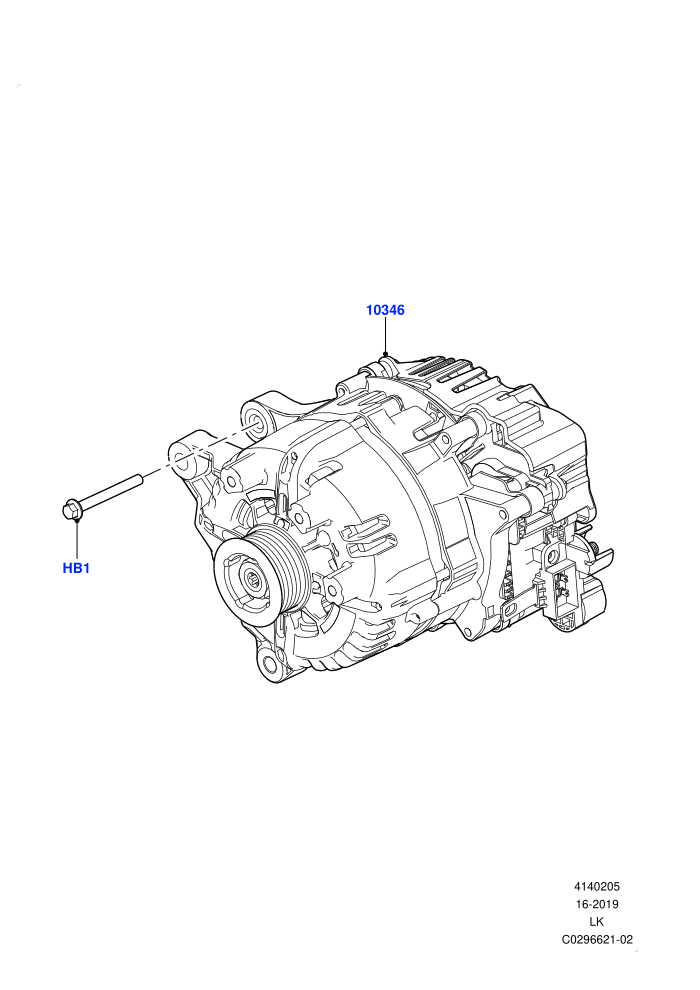 Alternator And Mountings (Electric Engine Battery-MHEV)((V)FROMKA000001)