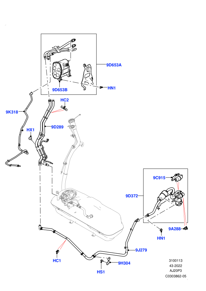 Carbon Canister (1.5L AJ20P3 Petrol High PHEV,Halewood (UK),Tank PHEV)((V)FROMLH000001)