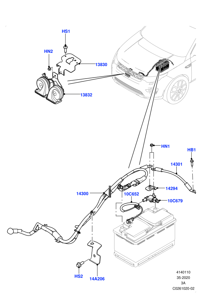 Battery Cables And Horn (Changsu (China))((V)TOKG446856 (V)FROMFG000001)