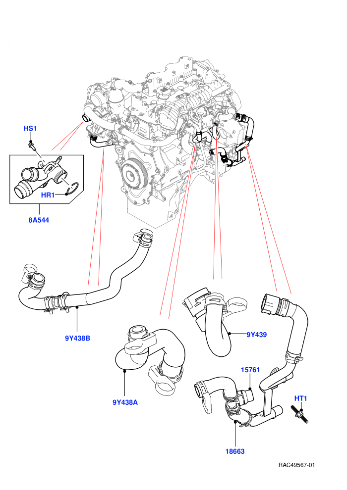 EGR Cooling System (2.0L I4 DSL HIGH DOHC AJ200)(Solihull Plant Build)((V)FROMKA000001)