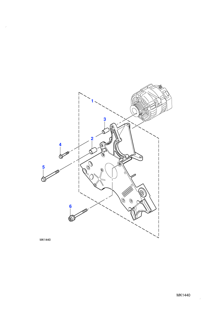 Alternator Brackets (2.5 KV6 Petrol,Automatic Transmission)