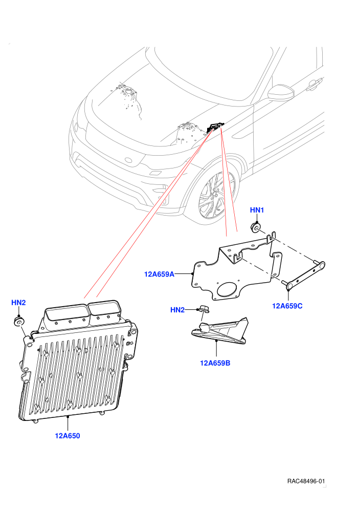 Engine Modules And Sensors (3.0L DOHC GDI SC V6 PETROL)(Solihull Plant Build)((V)FROMHA000001)