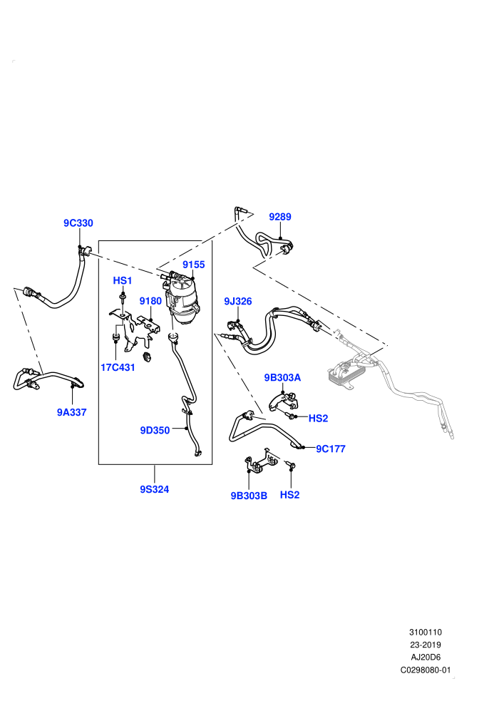 Fuel Lines (3.0L AJ20D6 Diesel High)(Front)((V)FROMLA000001)