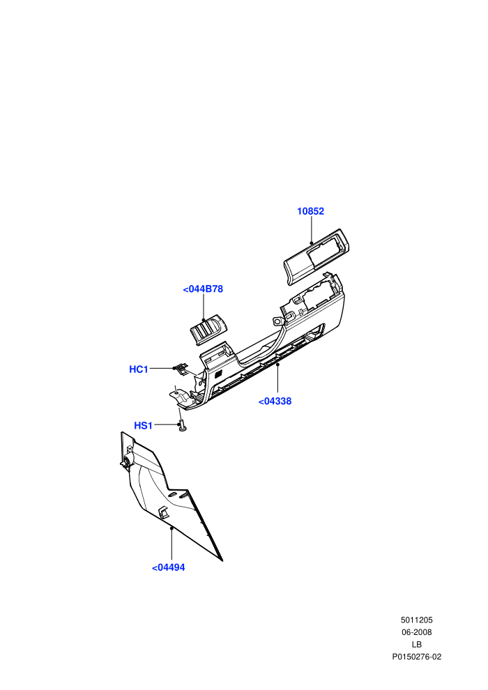 Instrument Panel (Lower)((V)TO8H999999)