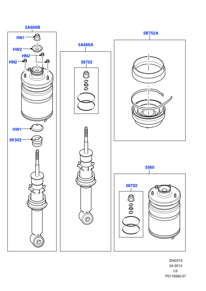 Rear Springs And Shock Absorbers (],Front Coil Rear Air Levelling 2Cal,With Four Corner Air Suspension)((V)TO9A999999)
