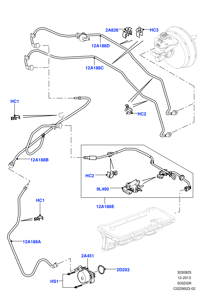 Vacuum Control And Air Injection (5.0L OHC SGDI SC V8 Petrol - AJ133,LHD)((V)TOGA999999)