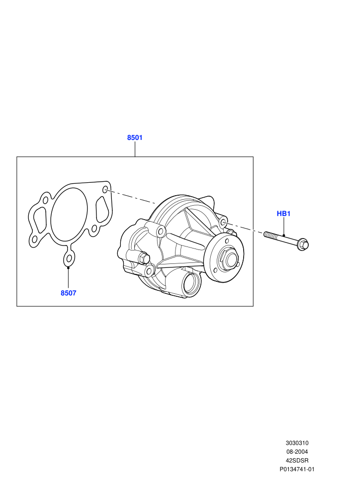 Water Pump (AJ Petrol 4.2 V8 Supercharged)