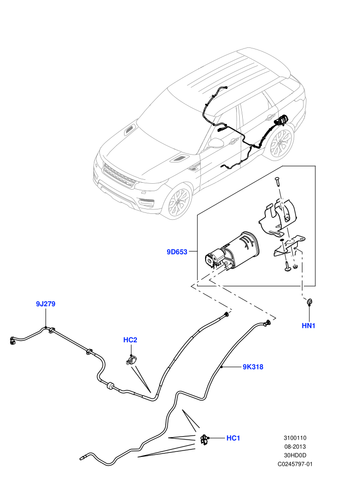 Fuel Lines (3.0L DOHC GDI SC V6 PETROL,Fuel Tank Filler Neck - Unleaded)(Rear)((V)TOJA999999)