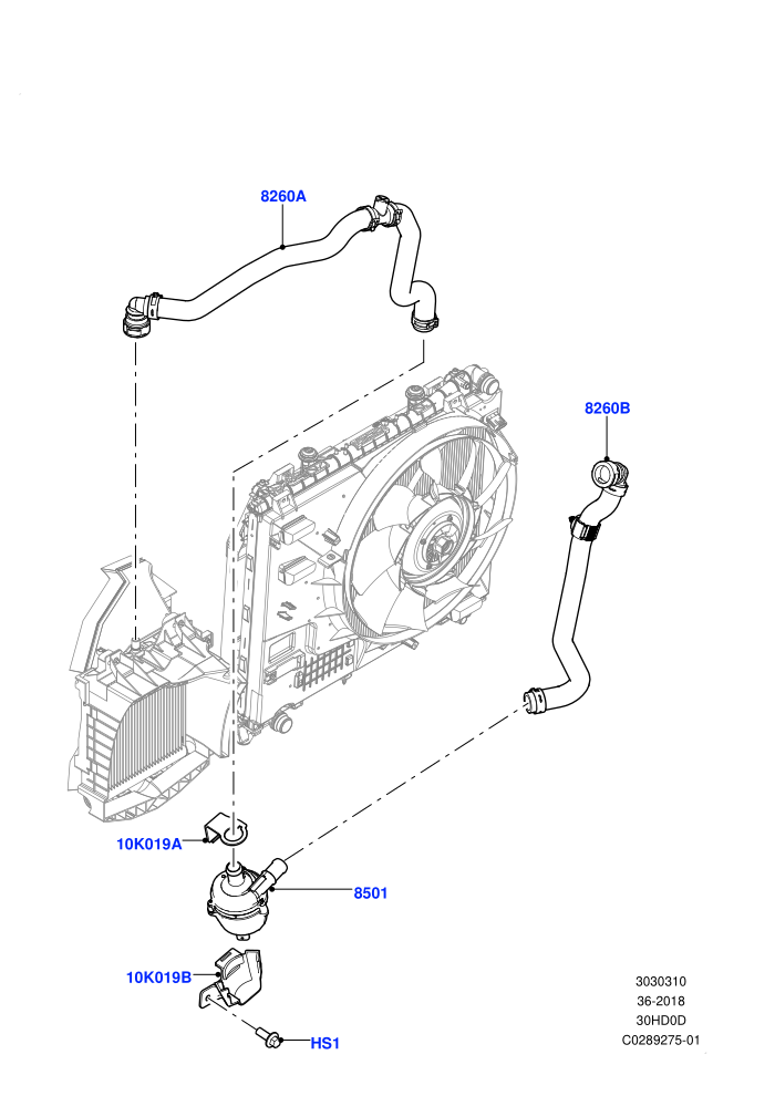 Water Pump (3.0L DOHC GDI SC V6 PETROL)(Auxiliary Unit,Nitra Plant Build)((V)FROMK2000001)