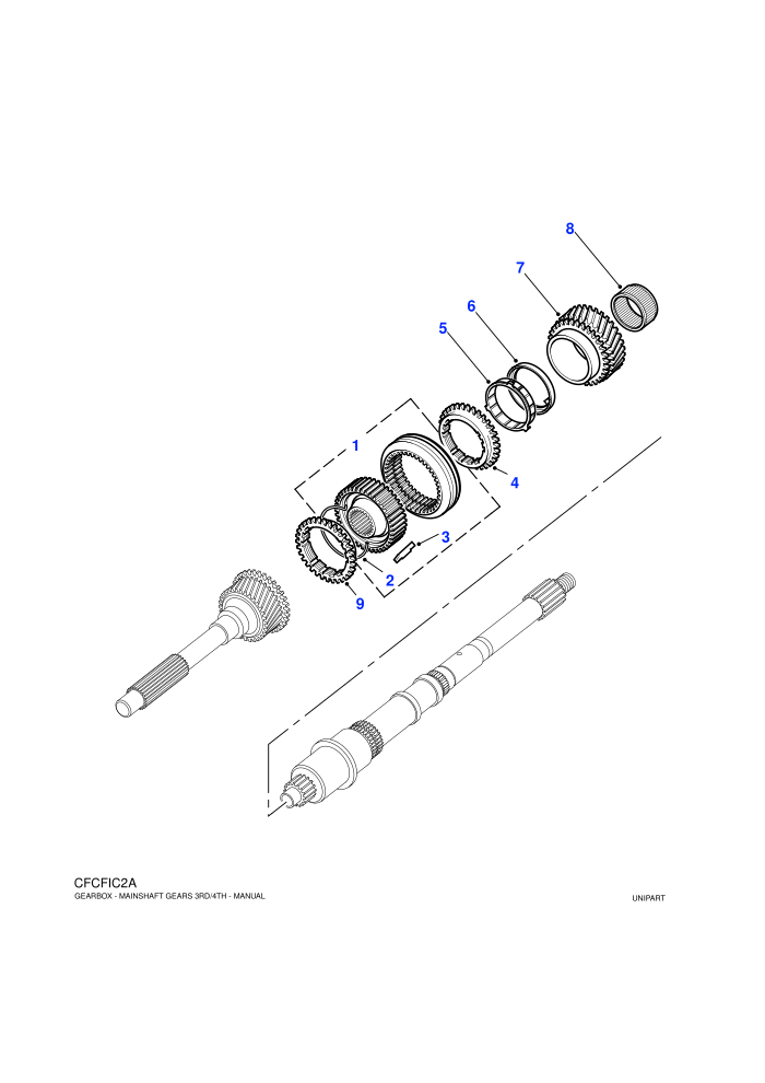 Mainshaft Gears 3rd/4th (5 Speed Manual Transmission)