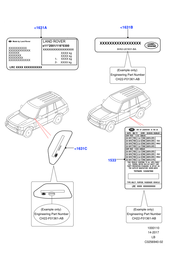 Labels (Requires VIN To Order)(VIN Labels)