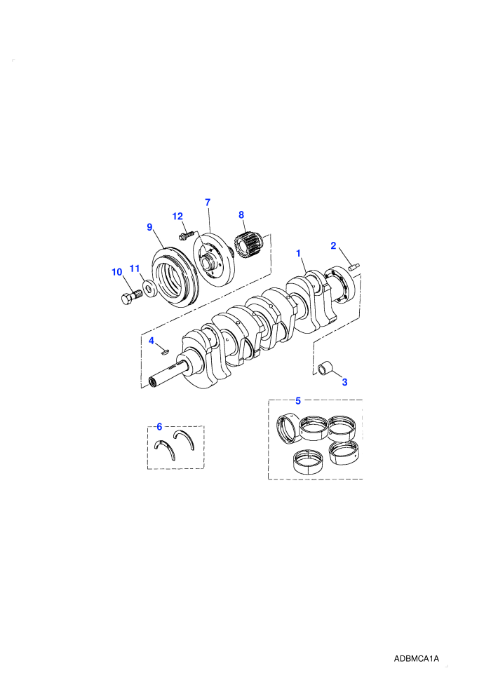 Crankshaft & Bearings (2.5L I4 200 TDi L/R,5 Speed Manual Transmission,Less Catalyst)