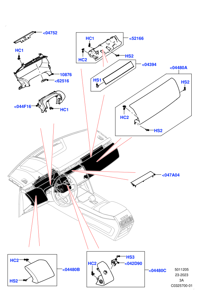 Instrument Panel (Changsu (China))(Centre,External)((V)FROMPG169279)