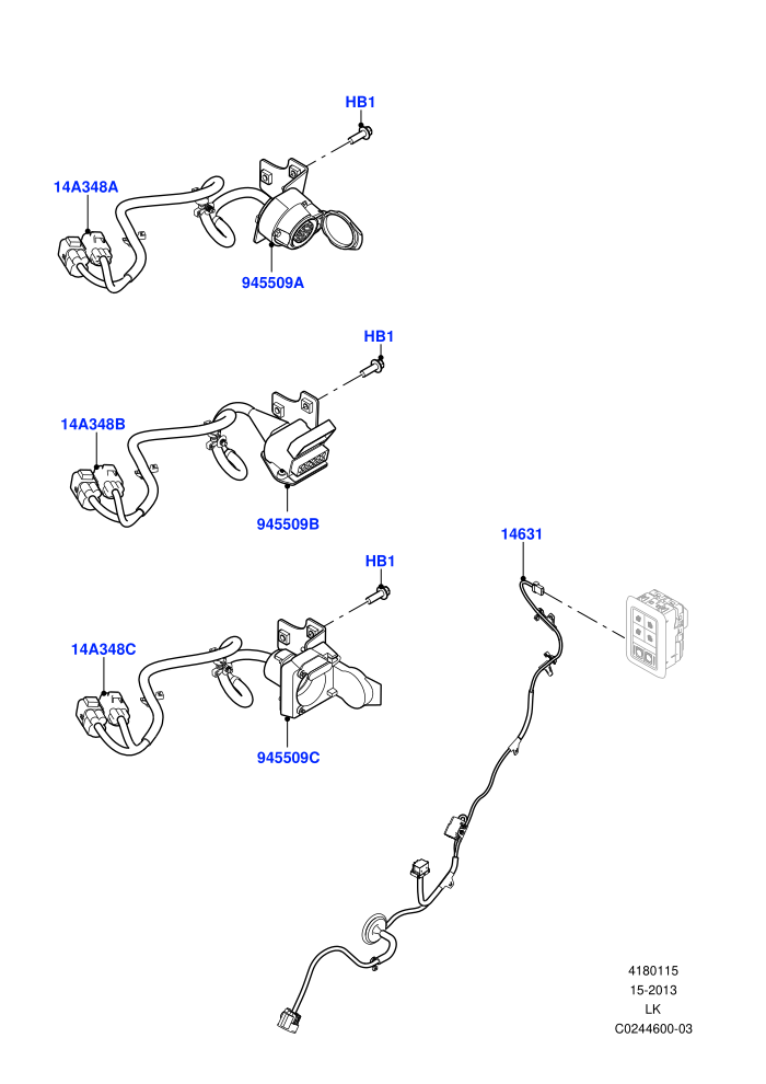 Electrical Wiring - Body And Rear (Towing)