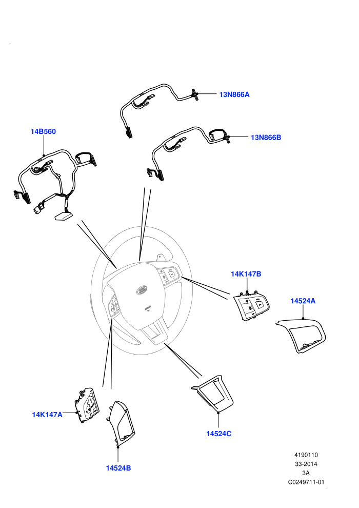 Switches (Halewood (UK))(Steering Wheel)((V)TOKH999999)