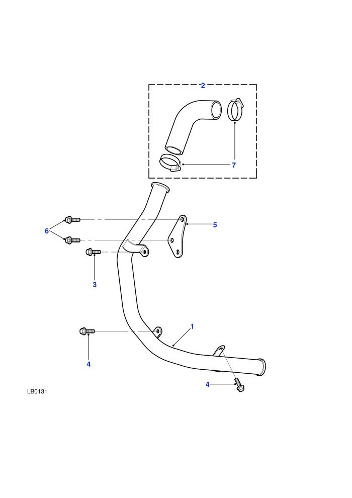 Pipe-Thermostat to Bottom Hose (M47 2.0L I4 16V Diesel)