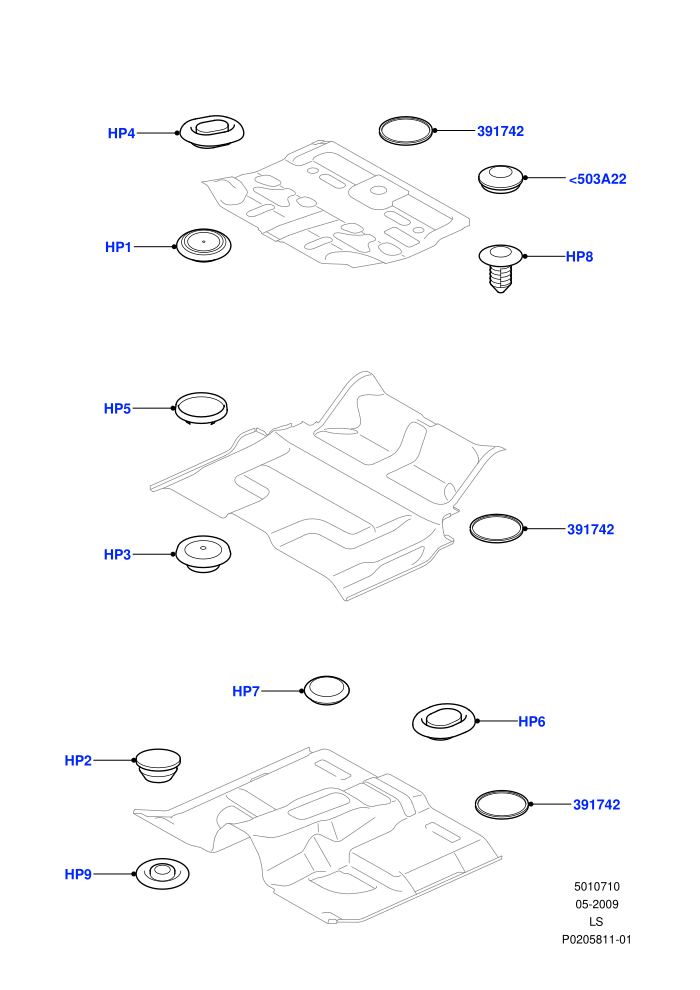 Plugs - Floor Pan ((V)FROMAA000001)