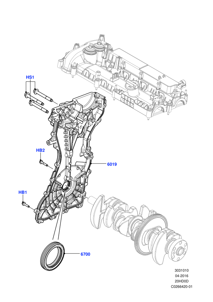 Timing Gear Covers (2.0L 16V TIVCT T/C 240PS Petrol,Itatiaia (Brazil))((V)FROMGT000001)