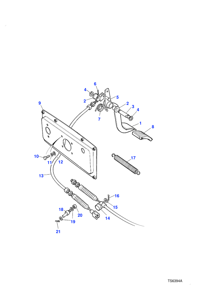 Accelerator Pedal-From (V) DA301158 To (V) FA399972